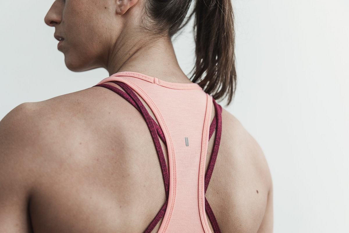 Nobull Racerback Women's Tank Tops Light Coral | Australia (MI4951)